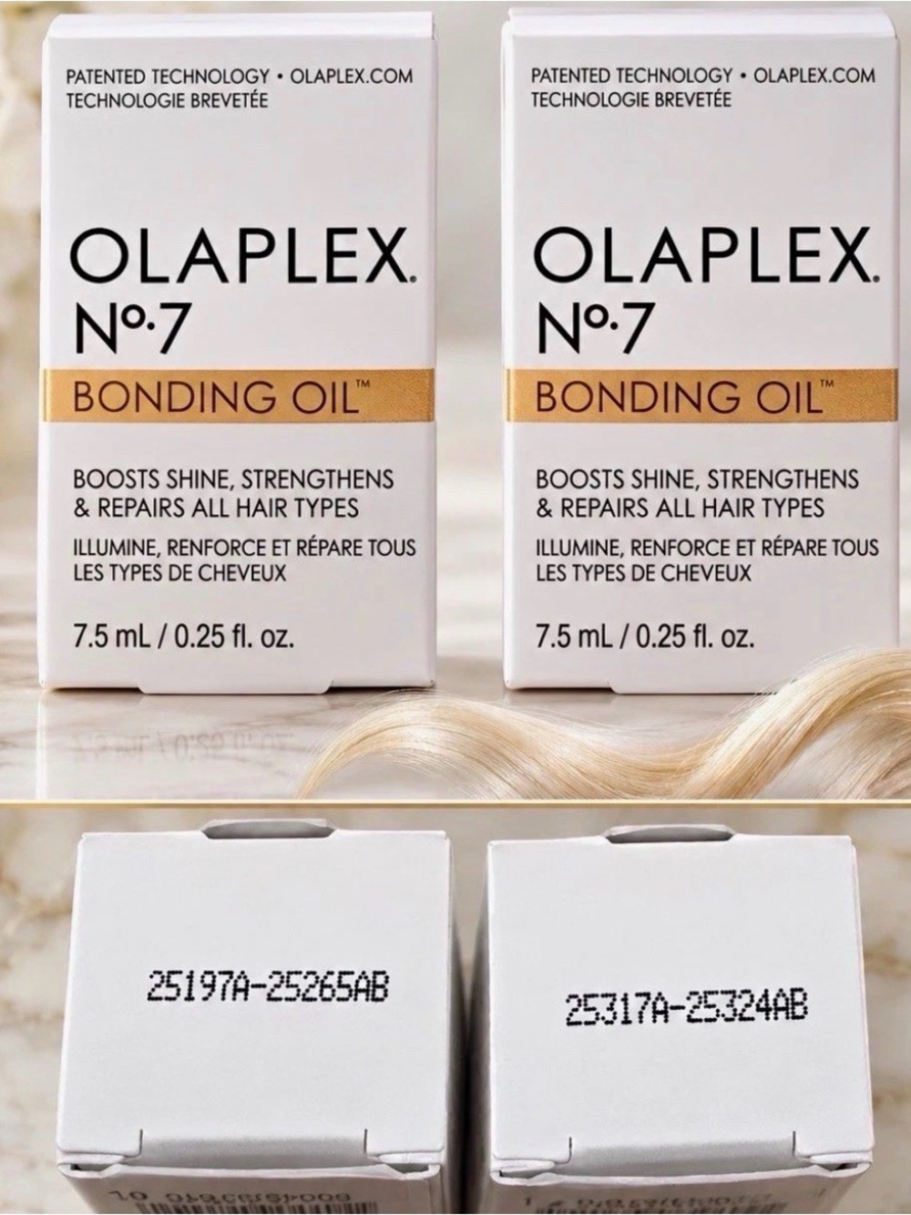 OLAPLEX No.7 Bonding Oil - .25 FL OZ each *TRAVEL SIZE* set of 2